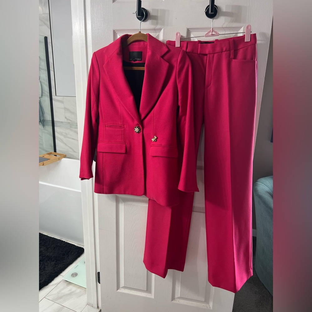 Banana Republic Pink Blazer and Pants Suit